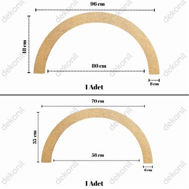 Nova Dekoratif MDF Oval Duvar Paneli Seti 114*248 cm