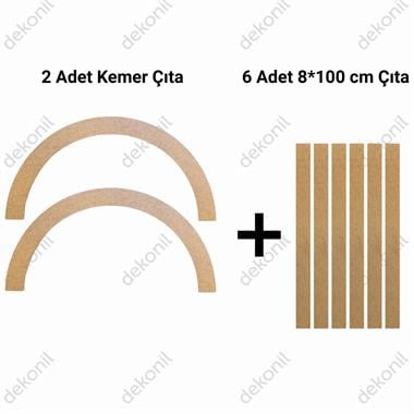 Nova Dekoratif MDF Oval Duvar Paneli Seti 140*248 cm