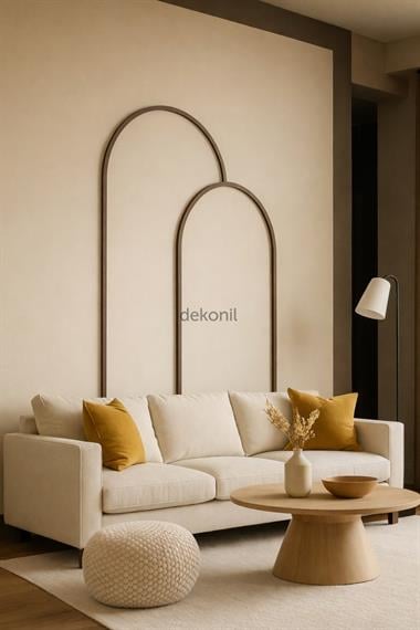 Nova Dekoratif MDF Oval Duvar Paneli Seti 114*248 cm