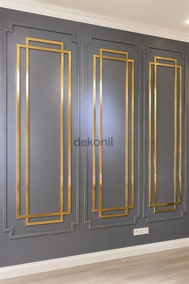 Paris Gold Wall Moulding Lath 4cm