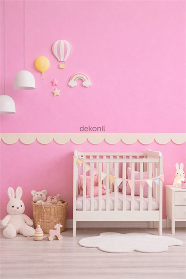 Pera Çocuk Odası Mdf Oval Duvar Bordürü 10*80 cm