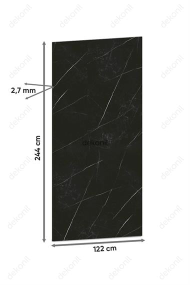 Pietra Mat Dokulu Mermer Desenli Pvc Duvar Paneli 122*244cm