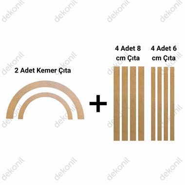 Pinterest MDF Oval Duvar Çıtası Seti
