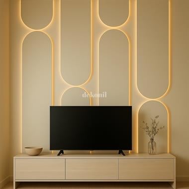 Pinterest MDF Yarım Oval Duvar Paneli 36*88 cm