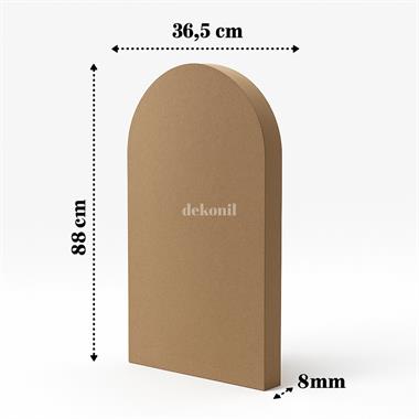 Pinterest MDF Yarım Oval Duvar Paneli 36*88 cm