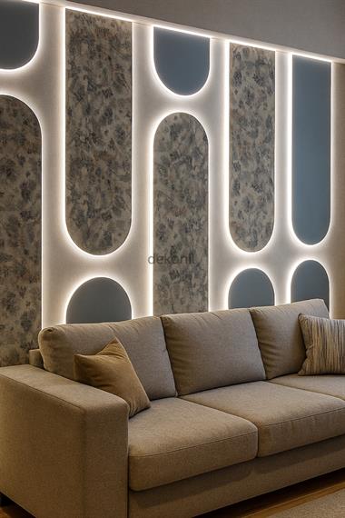 Pinterest MDF Yarım Oval Duvar Paneli 36*88 cm