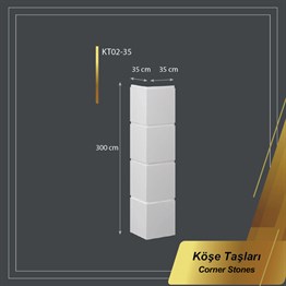 Poliüretan Dış Cephe Köşe Taşları 35*300cm
