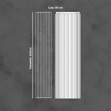 Poliüretan Yarım Yivli Sütun 60cm