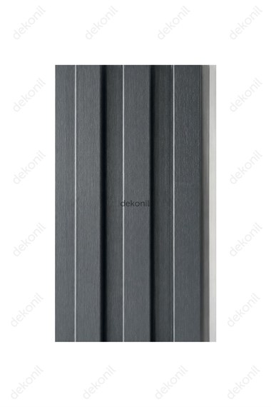 PVC Antrasit Triple Dış Cephe Lambri Kaplaması 19 cm
