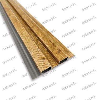 PVC Kayın İkili Dış Cephe Lambri Kaplaması 12 cm