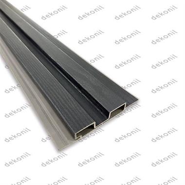 PVC Antrasit İkili Dış Cephe Lambri Kaplaması 12 cm