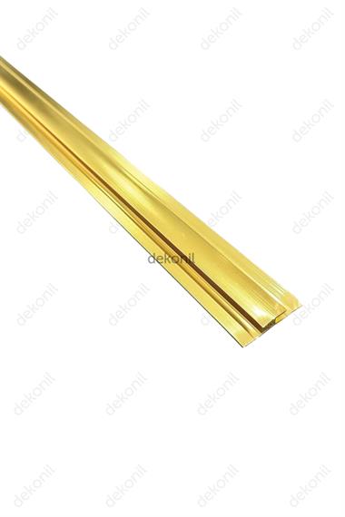 لوح PVC ذهبي بوصلة إضافية من الألومنيوم بطول 270 سم