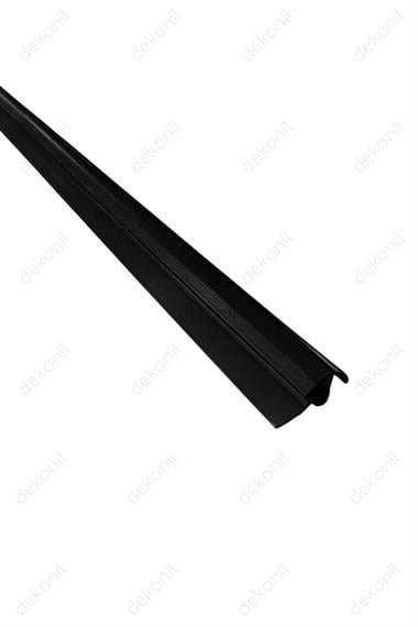 PVC Panel Mat Siyah Dış Köşe Alüminyum Profil 270 cm