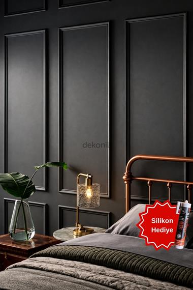 Roma 2.5cm Boyanabilir Hazır Kesilmiş Duvar Çıtası Paketi 3lü (Silikon Hediyeli) (150*70 cm)