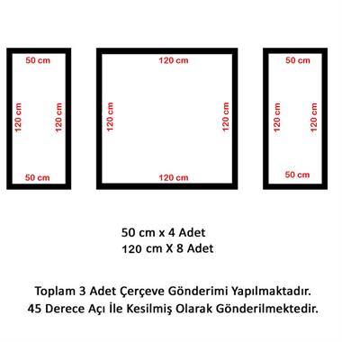 Destan 4cm Boyanabilir Hazır Kesilmiş Duvar Çıtası Paketi 3lü (120cm*50cm)