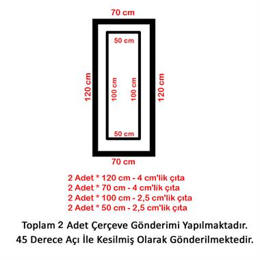 Roma 4cm ve 2,5 Boyanabilir Hazır Kesilmiş Duvar Çıtası Paketi (120*70cm)