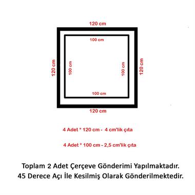 Destan 4cm ve 2,5 Boyanabilir Hazır Kesilmiş Duvar Çıtası Paketi (120*120cm)