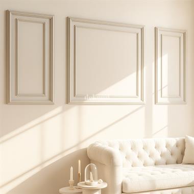 Roma 4cm ve 2,5 cm Boyanabilir Hazır Kesilmiş Duvar Çıtası Paketi 3lü (120cm*70cm)