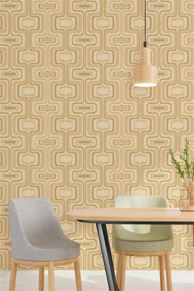 Savana Geometrik Desenli Duvar Kağıdı Z77520