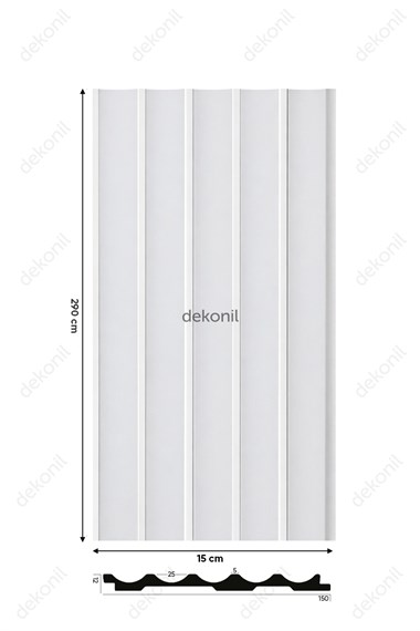 Sea Boyanabilir Tavan ve Duvar Lambri 15cm