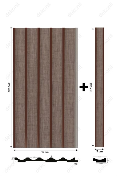 Sea Linen Bronze Tavan ve Duvar Lambri 15cm