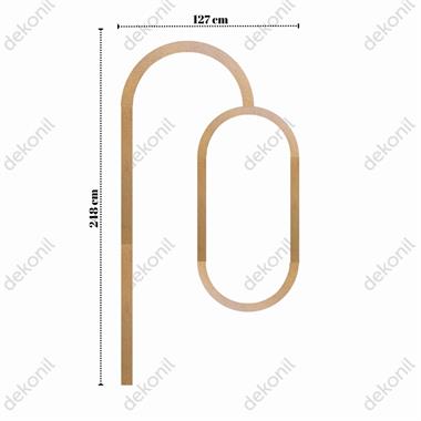 Seren Dekoratif MDF Oval Duvar Paneli Seti 127*248 cm