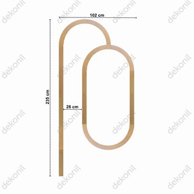 Seren Dekoratif MDF Oval Duvar Paneli Seti 102*248 cm