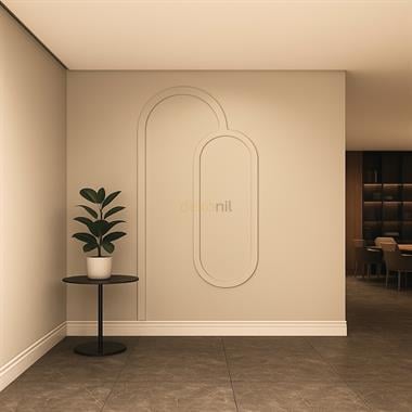 Seren Dekoratif MDF Oval Duvar Paneli Seti 127*248 cm