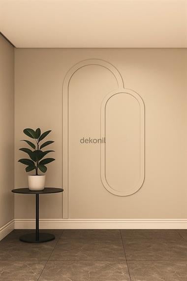 Seren Dekoratif MDF Oval Duvar Paneli Seti 127*248 cm