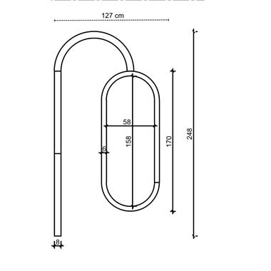 Seren Dekoratif MDF Oval Duvar Paneli Seti 127*248 cm
