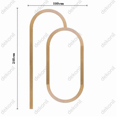 Seren Dekoratif MDF Oval Duvar Paneli Seti 140*248 cm