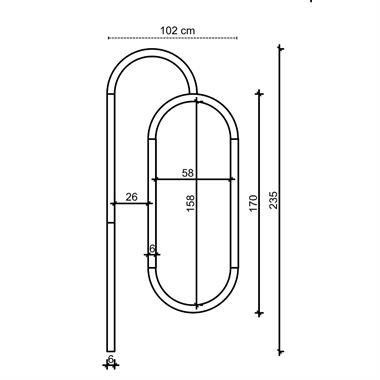 Seren Dekoratif MDF Oval Duvar Paneli Seti 102*248 cm