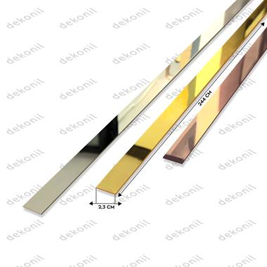 Şerit Pleksi Yapışkanlı Rose Gold Ayna 2,3 cm