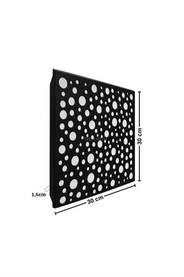 Siyah Damla Clip-in (Klipin) PVC Asma Tavan Kaplama Paneli 30*30 cm