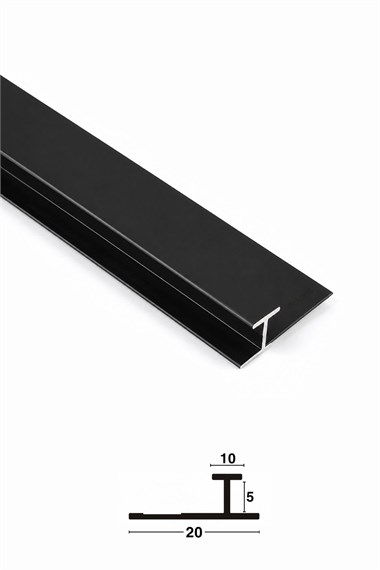 Siyah Ek Köşe Alüminyum Profil 270 cm – Bambu ve PVC Foam Duvar Paneli Uyumlu