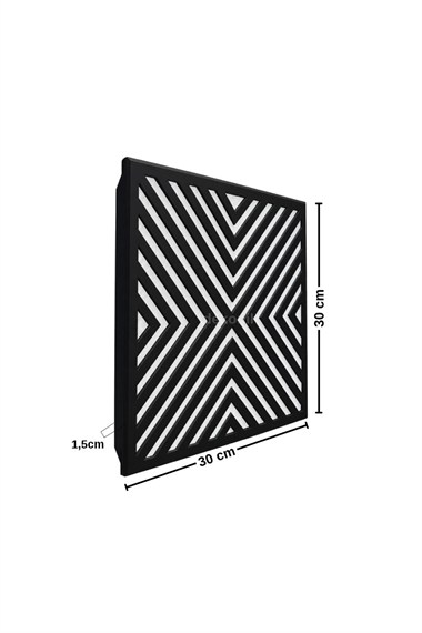 Siyah Vega Clip-in (Klipin) PVC Asma Tavan Kaplama Paneli 30*30 cm