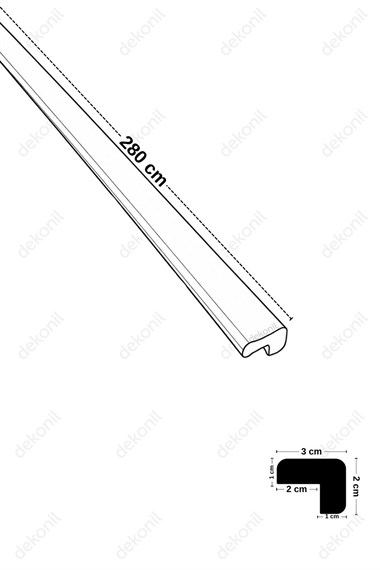 Soft Parlament Mavi MDF Duvar Paneli Köşe Profili 25*25 cm