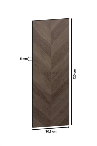 SPC Koyu Ahşap Balık Sırtı Zemin Parke – 30,5*120 cm 5mm 1 m²