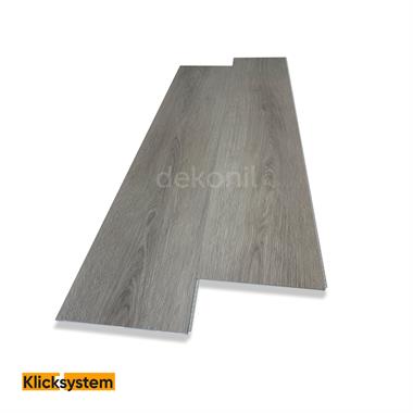 SPC Parke Duman Meşe Desenli – Su Geçirmez Zemin Paneli 22,8*120 cm (Paket: 9 Adet / 2,50 m²)