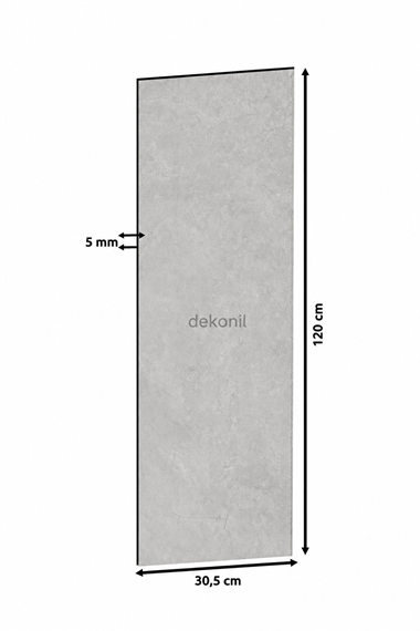 SPC Gri Beton Parke – Su Geçirmez Zemin Paneli 30,5*120 cm (Paket: 6 Adet / 2,23 m²)
