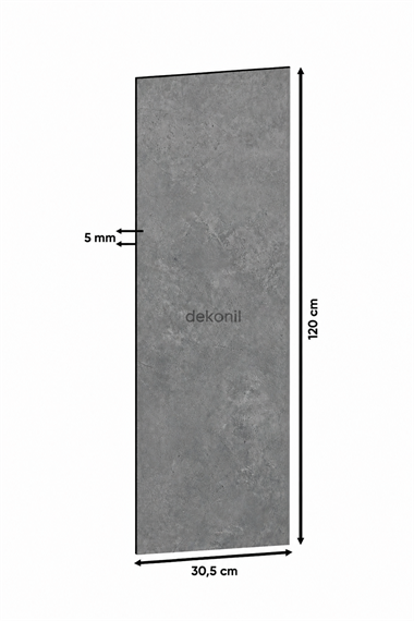 SPC Koyu Beton Parke – Su Geçirmez Zemin Paneli 30,5*120 cm (Paket: 6 Adet / 2,23 m²)