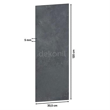 SPC Parke Koyu Gri Beton Desenli – Su Geçirmez Zemin Paneli 30,5*120 cm (Paket: 6 Adet / 2,23 m²)