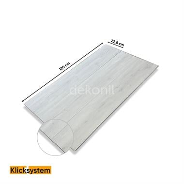 SPC Parke Polar Meşe Desenli – Su Geçirmez Zemin Paneli 22,8*120 cm (Paket: 7 Adet / 1,94 m²)