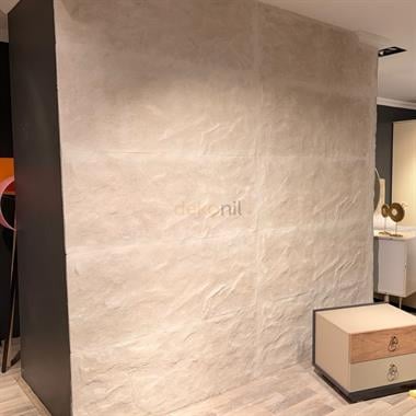 Taş Dokulu EPS Duvar Paneli Beyaz 50*120 cm