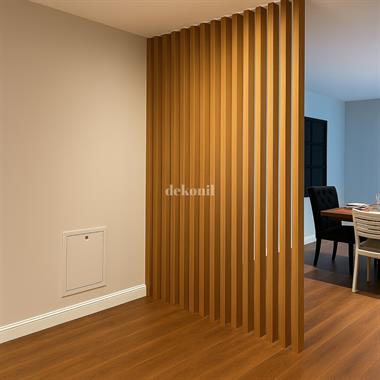 Teak Ahşap Seperatör Duvar Bölme Profili 5*5*280cm