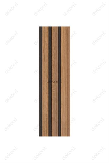Teak Black MDF Lambri, Lux Duvar Paneli 12 cm