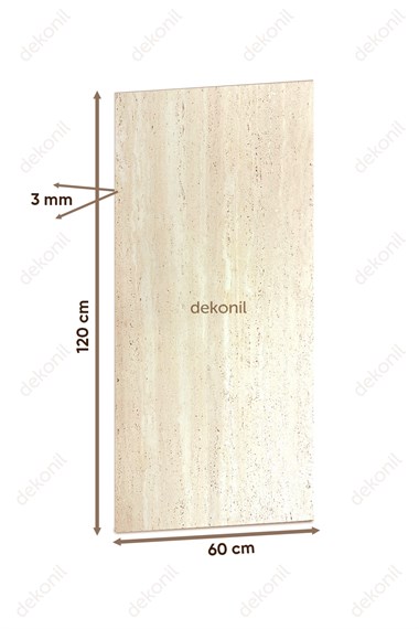 Traverten Flex Stone İnce Esnek Doğal Taş Panel 60*120 cm