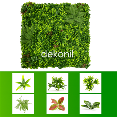 Yapay Bitki & Çiçek Dikey Bahçe Paneli 100*100 cm 1003