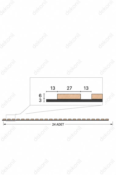 Yeni Nesil Lambri Duvar Paneli Teak 100*275 cm