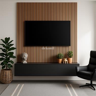Yeni Nesil Lambri Duvar Paneli Teak 60*275 cm